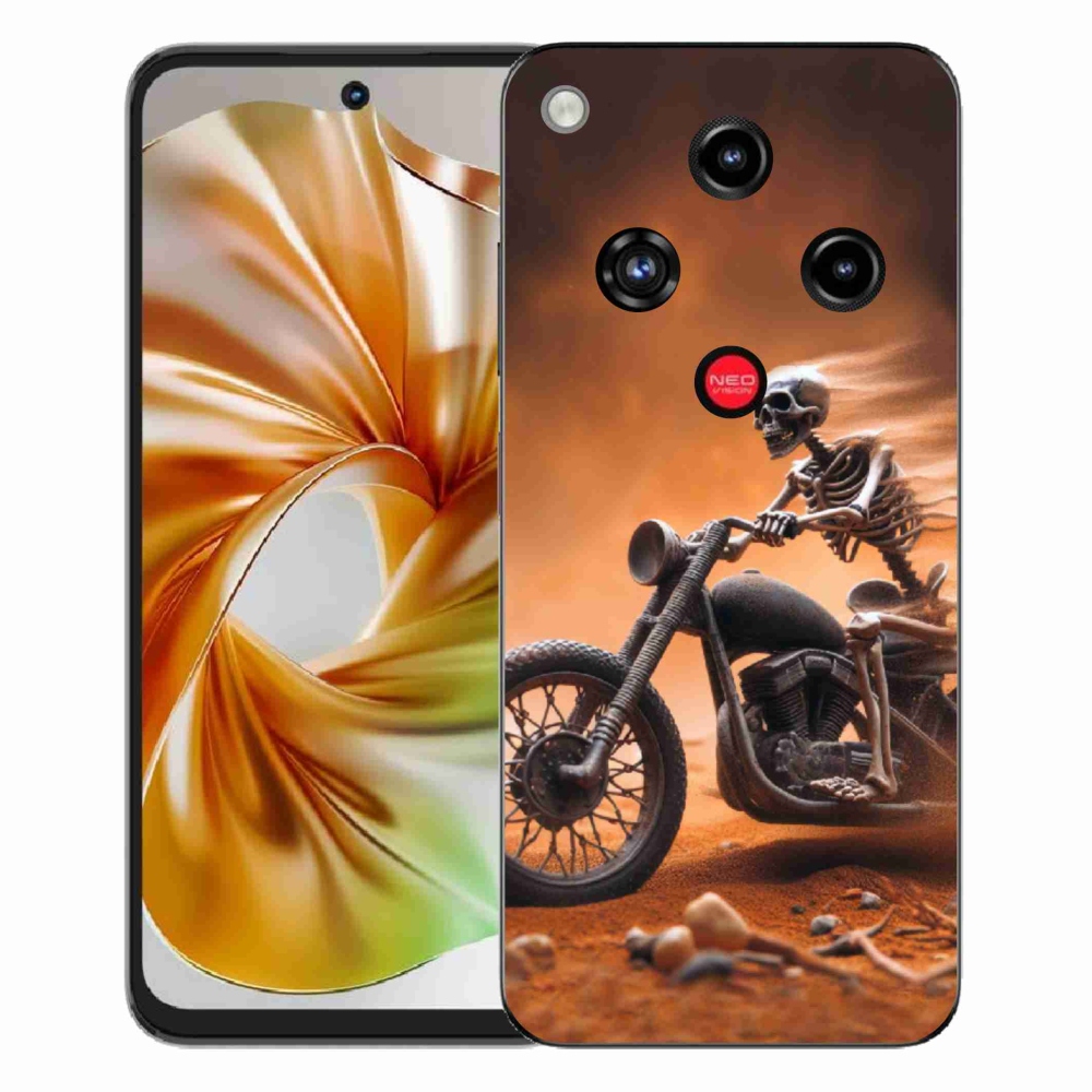 ZTE Nubia Focus 2 zselés borító mmCase - csontváz egy motorkerékpáron