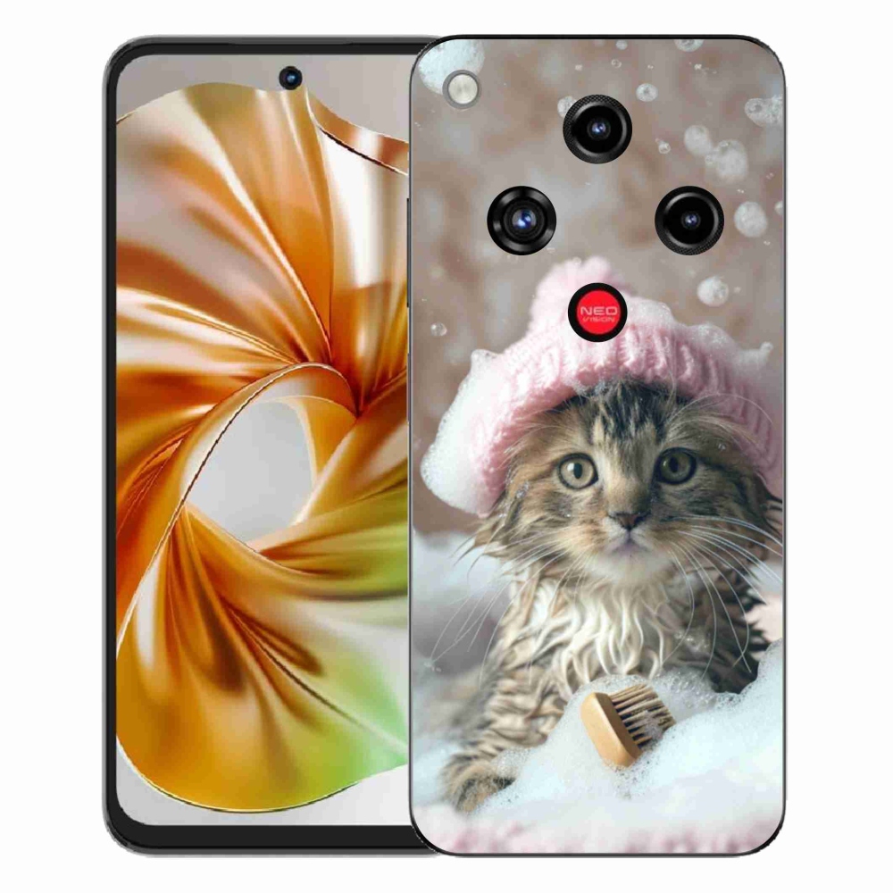 ZTE Nubia Focus 2 zselés borító mmCase - cica és fürdő