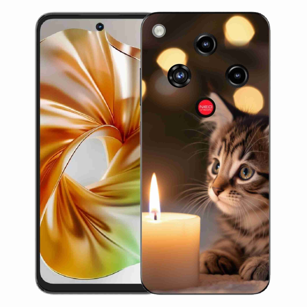 ZTE Nubia Focus 2 zselés tok mmCase - cica és gyertya