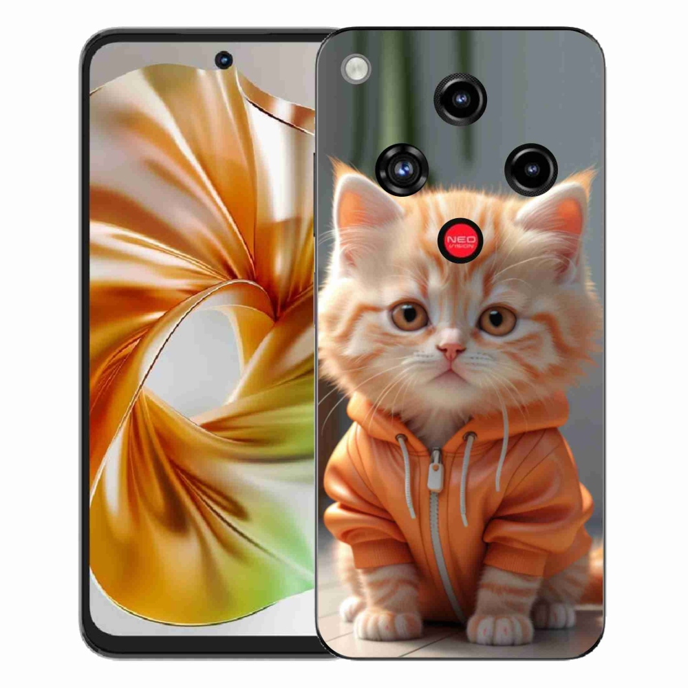ZTE Nubia Focus 2 zselés tok mmCase - cica melegítőben