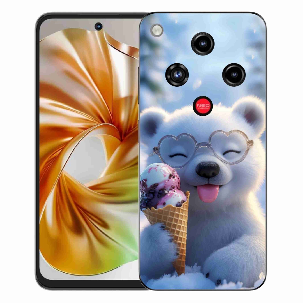 ZTE Nubia Focus 2 zselés borító mmCase - mackó fagyival