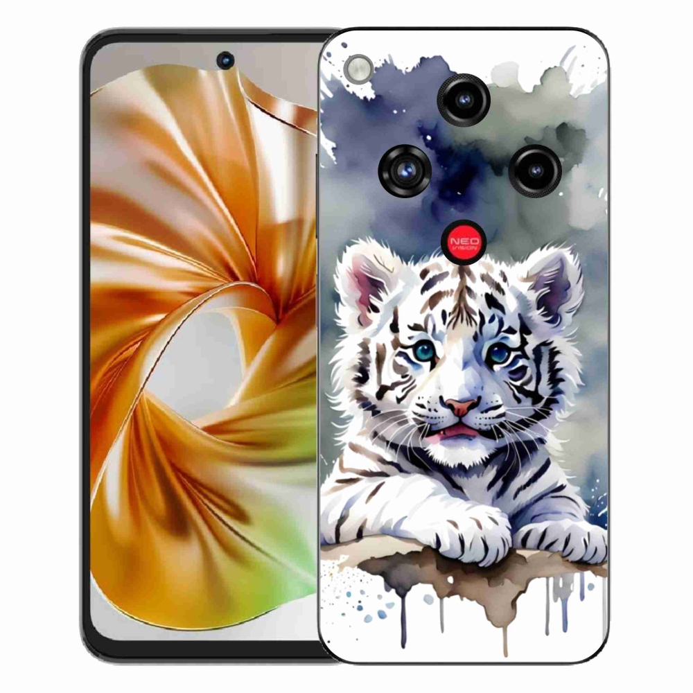 ZTE Nubia Focus 2 zselés tok mmCase - fehér tigriskölyök