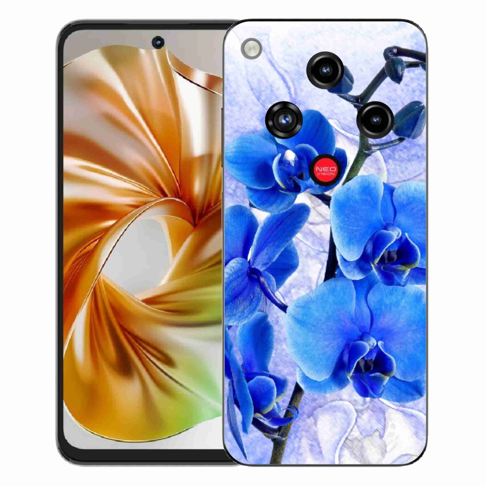 ZTE Nubia Focus 2 zselés tok mmCase - kék virágok
