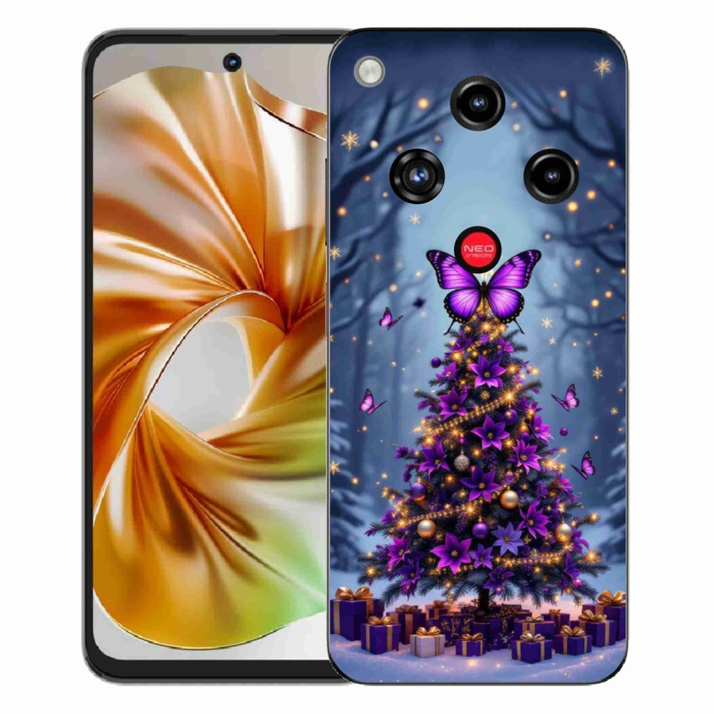 ZTE Nubia Focus 2 zselés tok mmCase - pillangó karácsonyfa