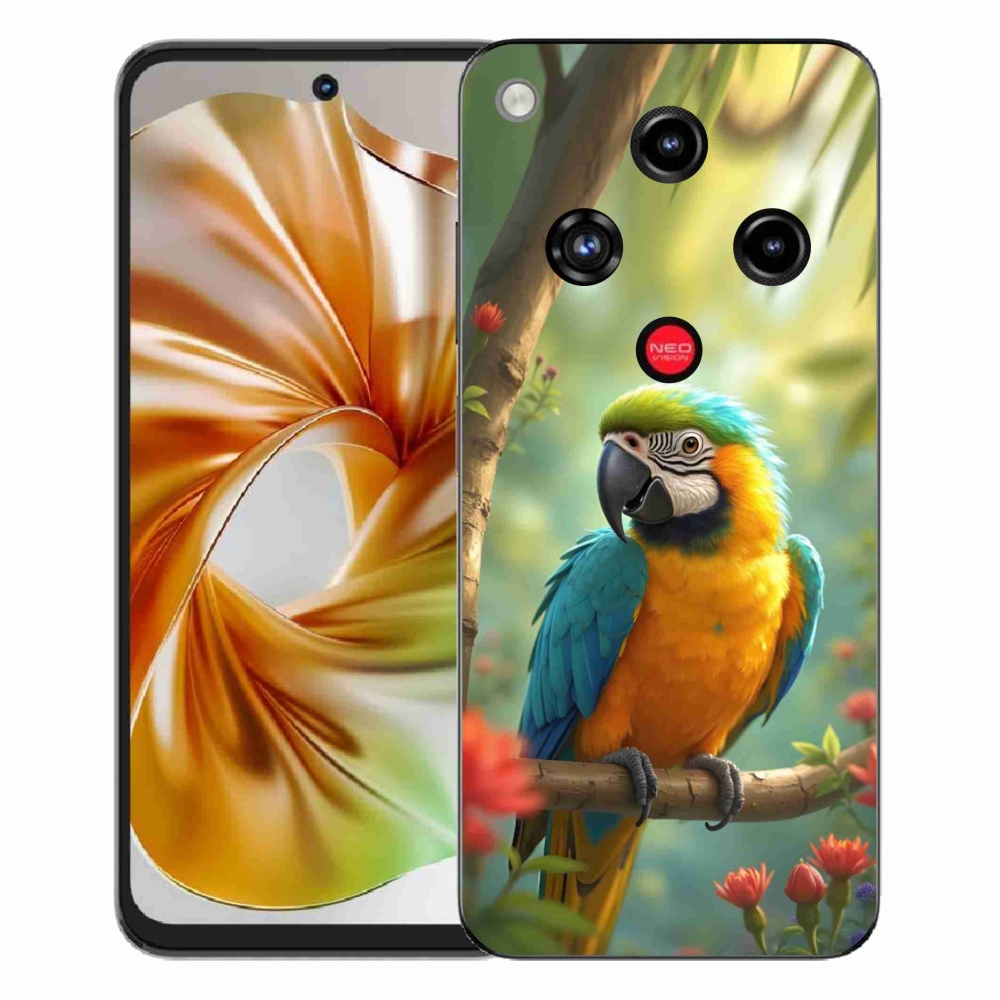 ZTE Nubia Focus 2 zselés tok mmCase - papagáj ara kék és sárga