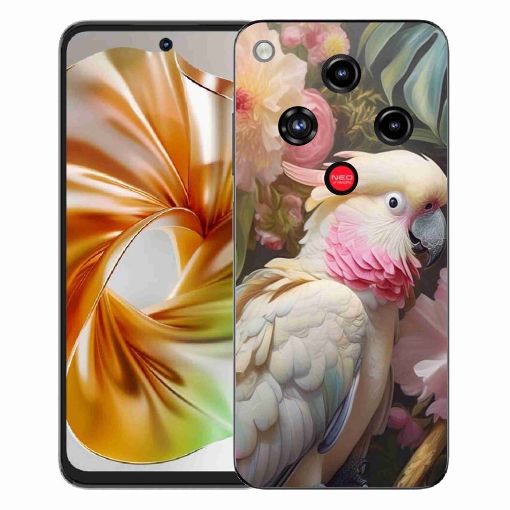 ZTE Nubia Focus 2 zselés tok mmCase - papagáj kakadu rózsaszín 2