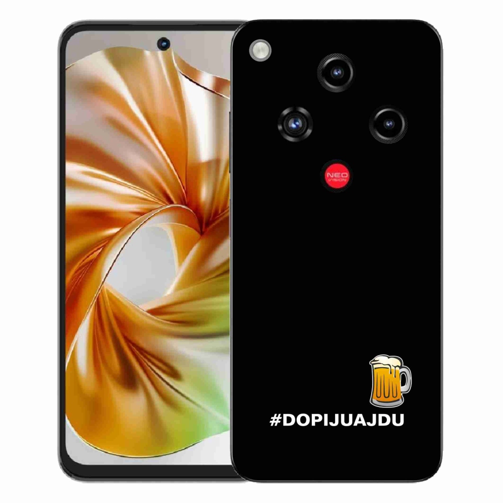 ZTE Nubia Focus 2 zselés borítás mmCase - sör motívum 1 fekete háttér