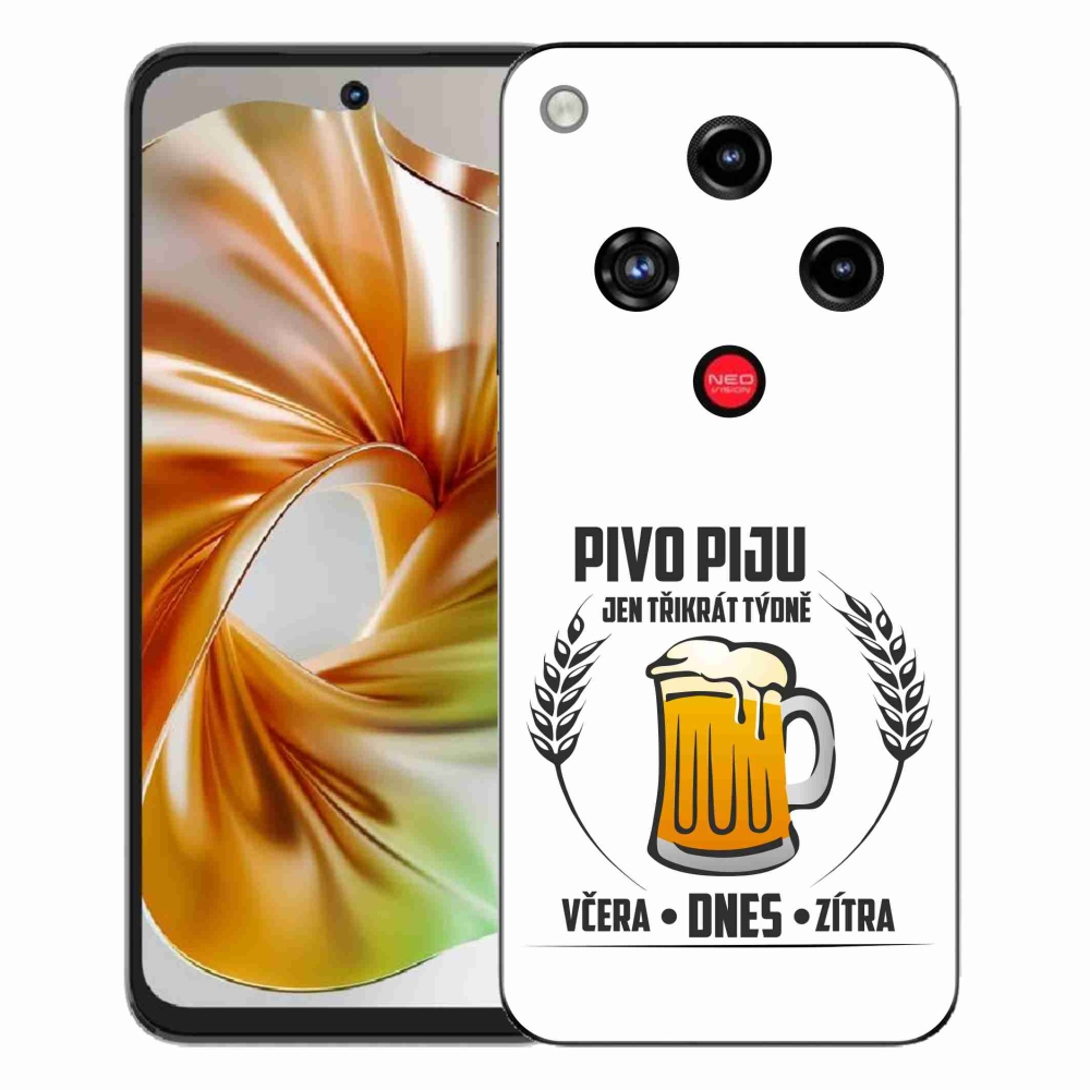 ZTE Nubia Focus 2 zselés tok mmCase - sör motívum fehér háttérrel