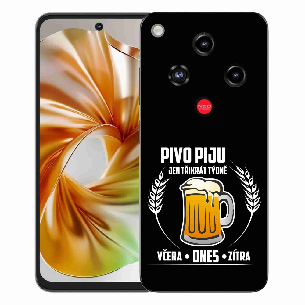 ZTE Nubia Focus 2 zselés borító mmCase - sör motívum fekete háttérrel