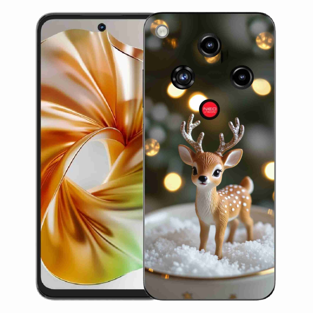 ZTE Nubia Focus 2 zselés borító mmCase - aranyos karácsonyi szarvasok