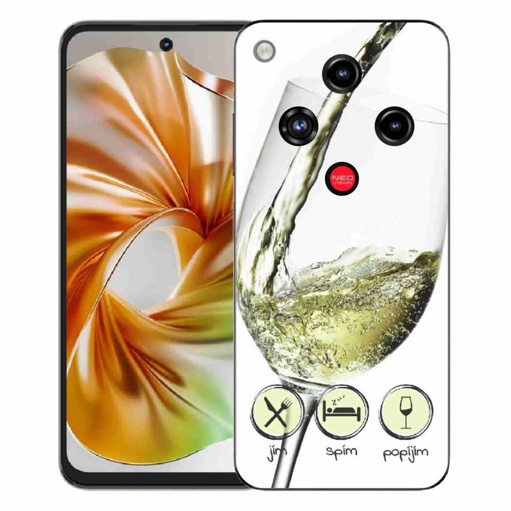 ZTE Nubia Focus 2 zselés tok mmCase - borospohár fehér