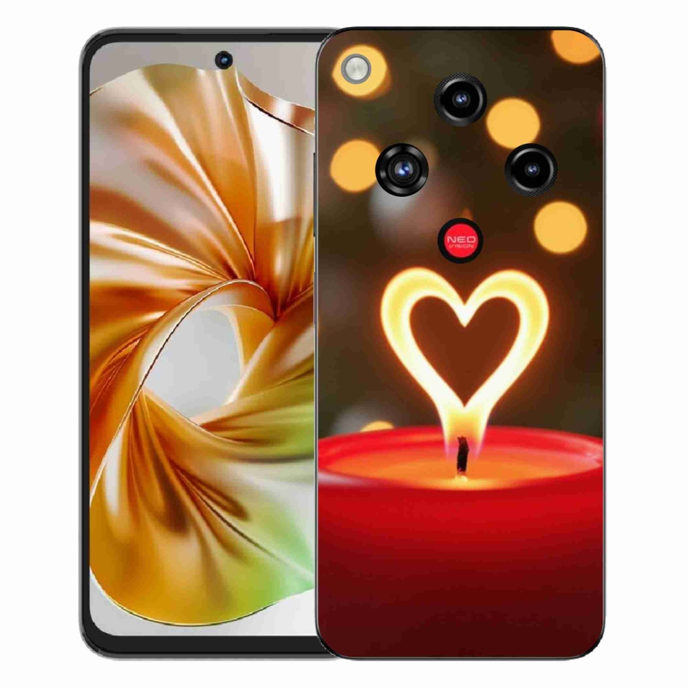 ZTE Nubia Focus 2 zselés borító mmCase - lángszív a ZTE Nubia Focus 2 számára