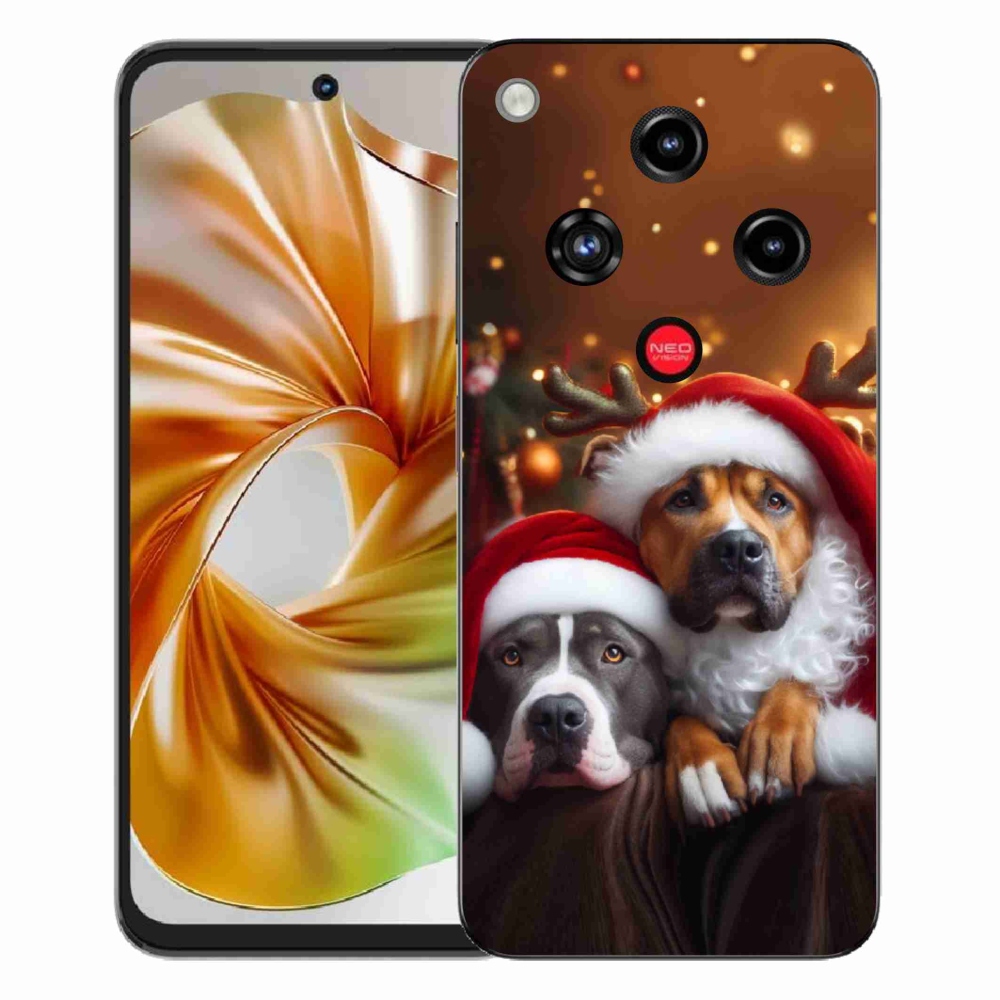 ZTE Nubia Focus 2 zselés tok mmCase - Karácsonyi kutyák