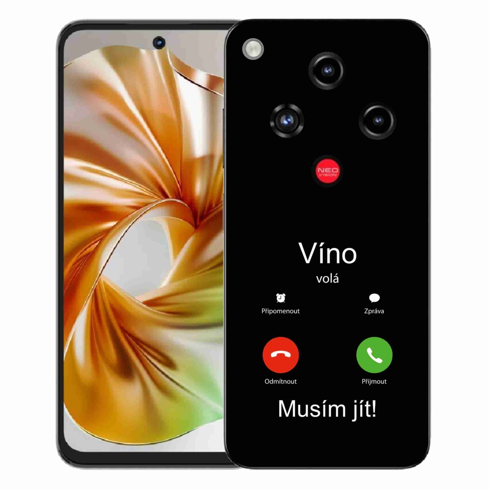 ZTE Nubia Focus 2 zselés borító mmCase - bor hívások fekete háttérrel