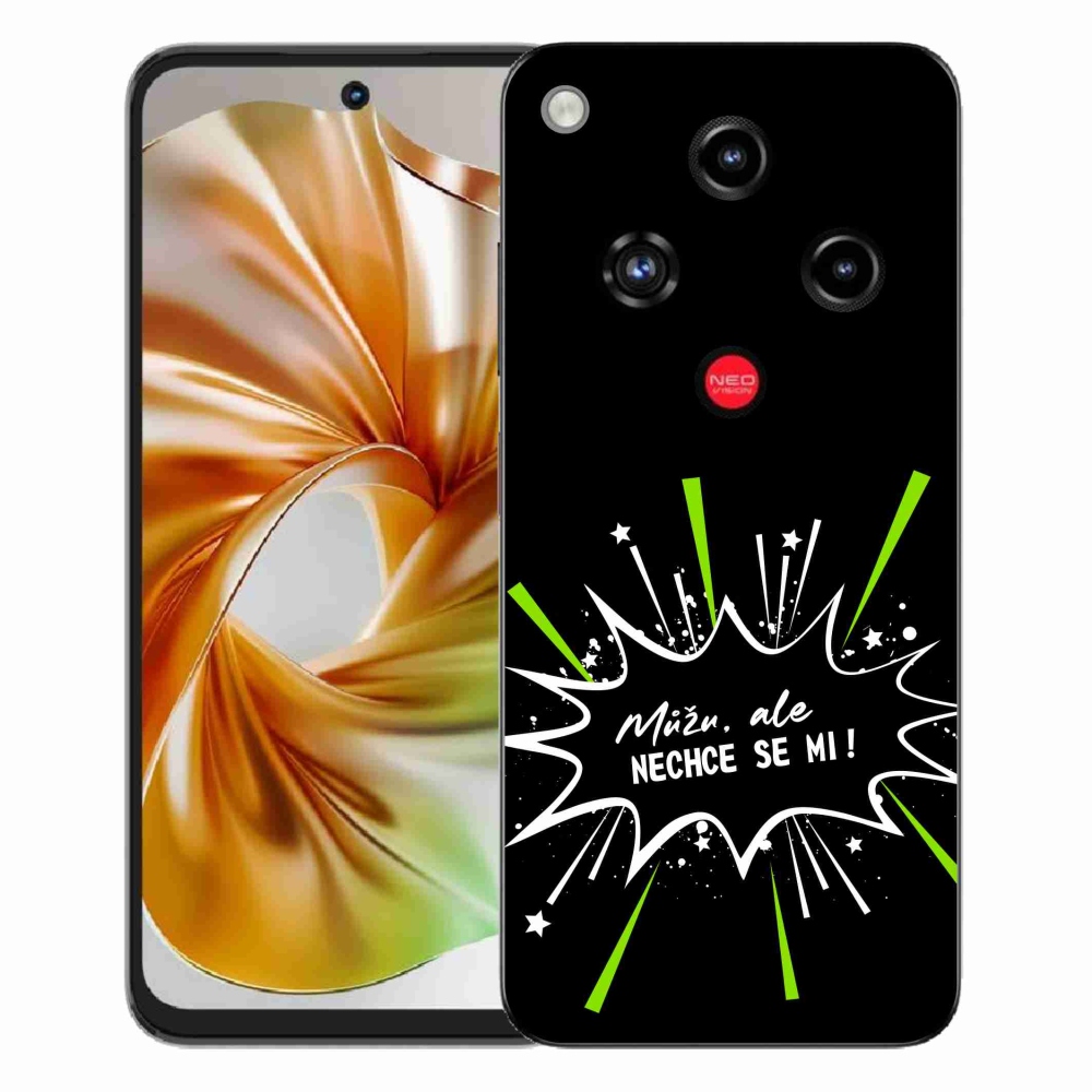 ZTE Nubia Focus 2 zselés borító mmCase - vicces szöveg 11 fekete háttér