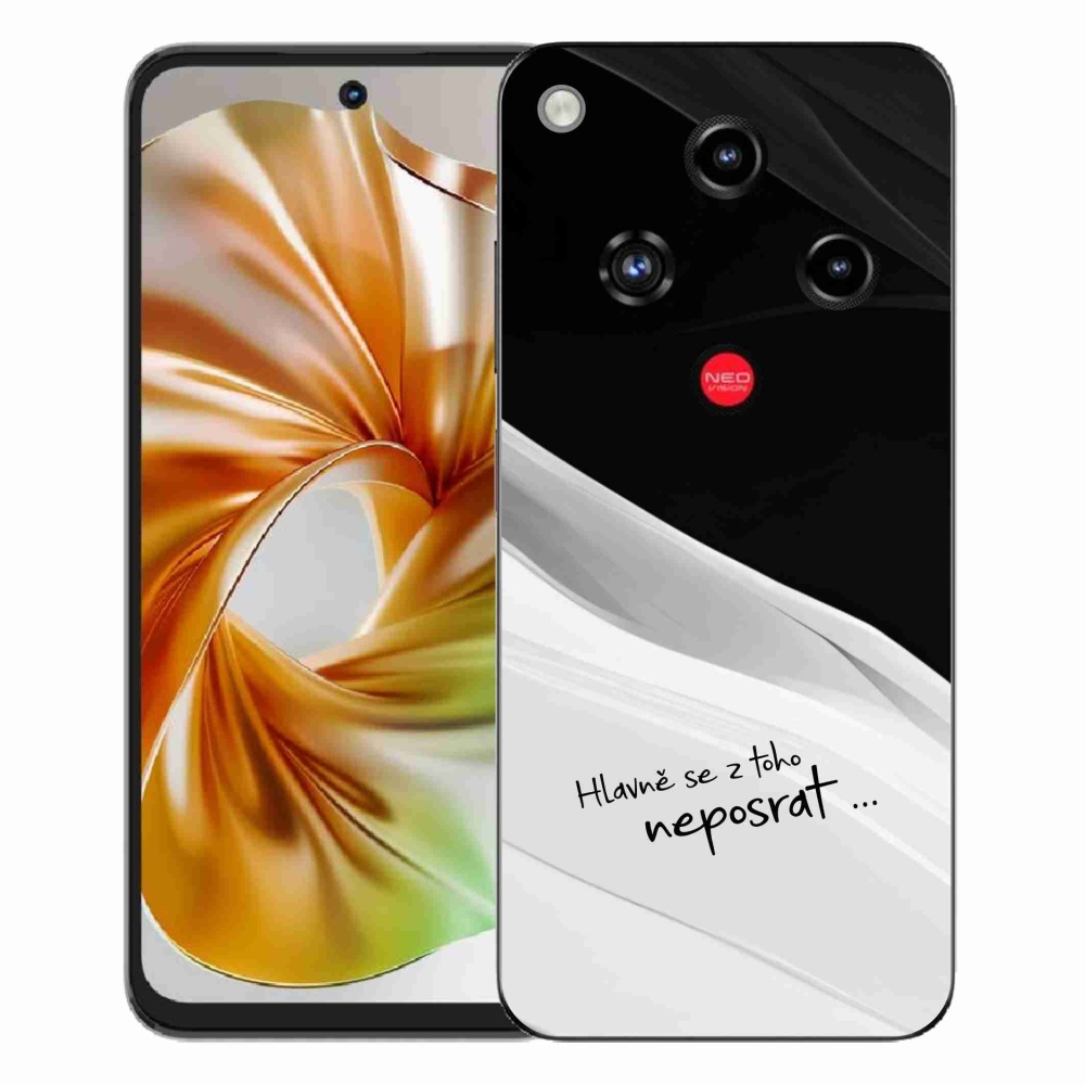 ZTE Nubia Focus 2 zselés borító mmCase - vicces szöveg 13 fehér és fekete háttérrel