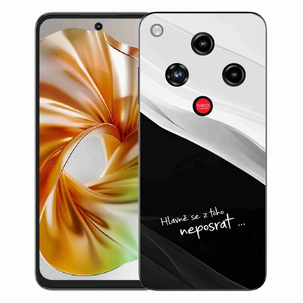 ZTE Nubia Focus 2 zselés borító mmCase - vicces szöveg 13 fekete és fehér háttérrel