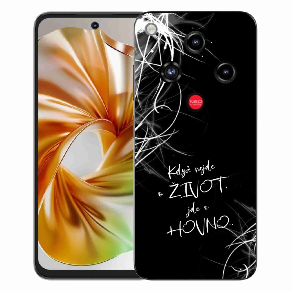 ZTE Nubia Focus 2 zselés borító mmCase - vicces szöveg 16 fekete háttér