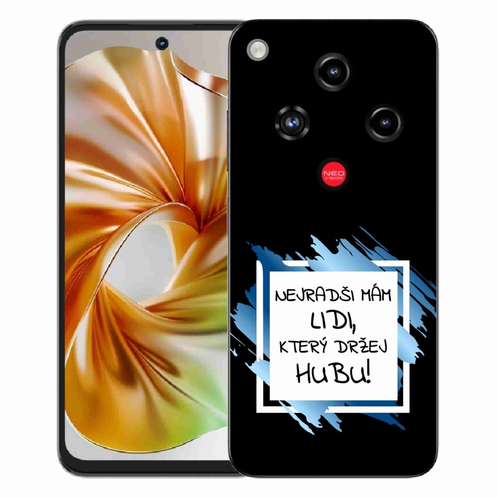ZTE Nubia Focus 2 zselés borító mmCase - vicces szöveg 7 fehér és fekete háttérrel