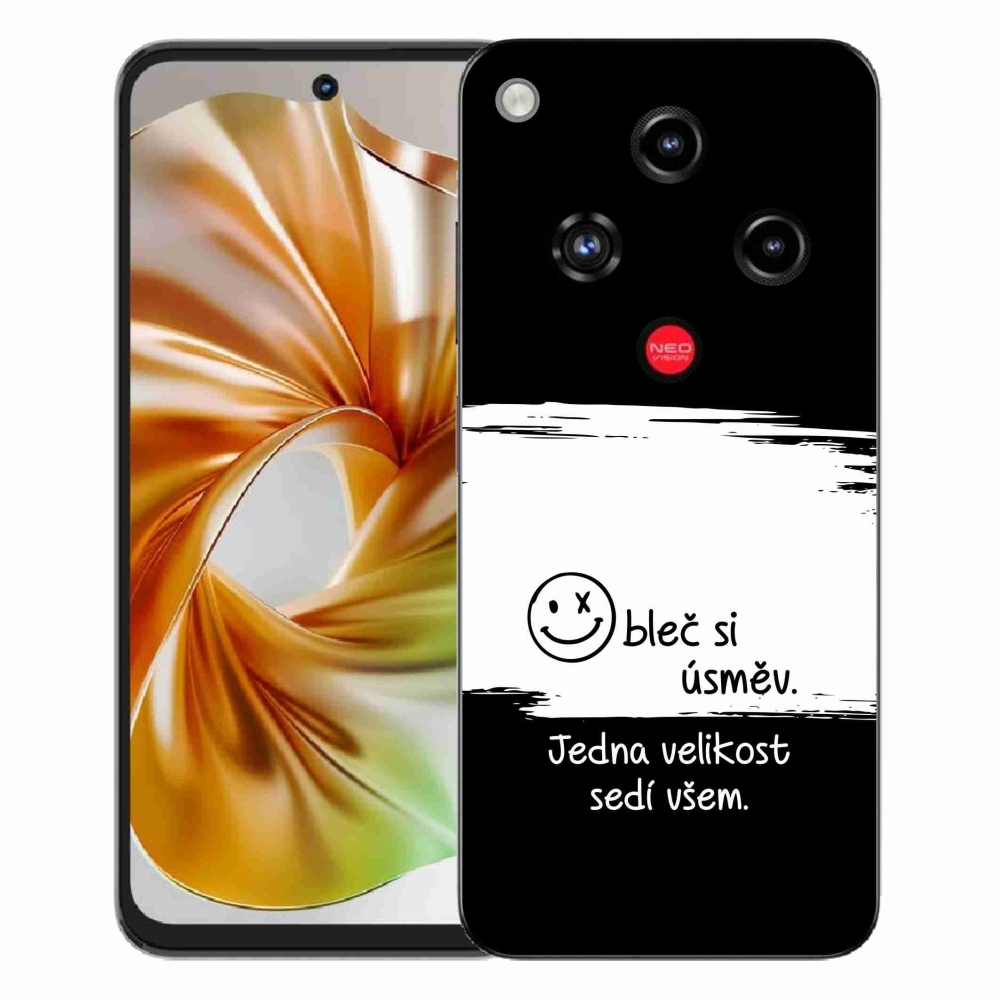 ZTE Nubia Focus 2 zselés borító mmCase - vicces szöveg 8 fekete-fehér háttérrel