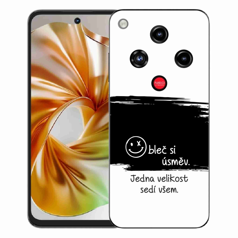 ZTE Nubia Focus 2 zselés borító mmCase - vicces szöveg 8 fekete-fehér háttérrel