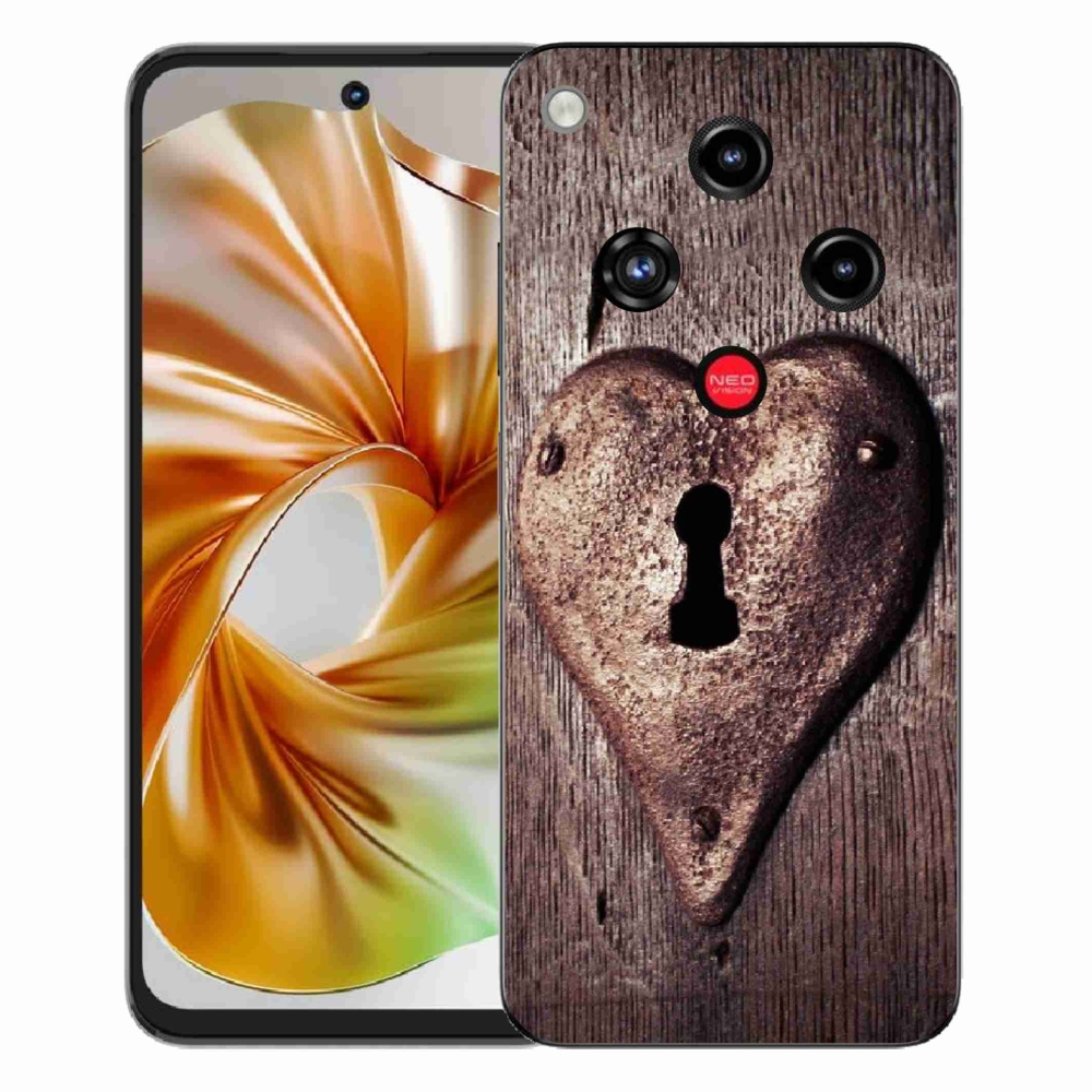 ZTE Nubia Focus 2 zselés tok mmCase - szív alakú zárral