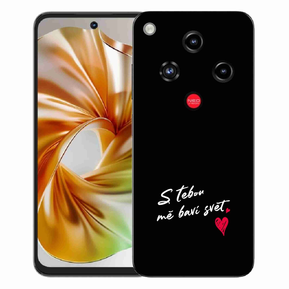ZTE Nubia Focus 2 zselés borító mmCase - szerelem szöveg 1 fekete háttér