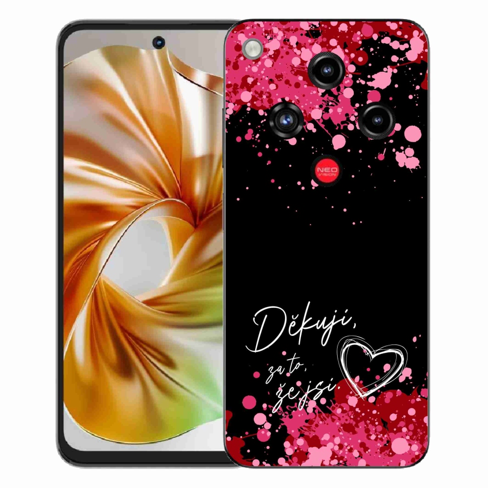 ZTE Nubia Focus 2 zselés borító mmCase - szerelem szöveg 2 fekete háttér