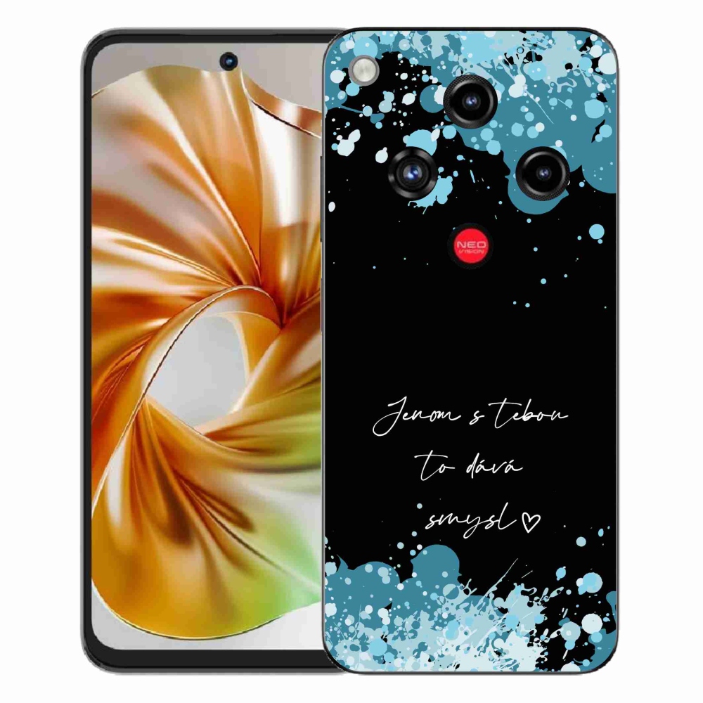 ZTE Nubia Focus 2 zselés borító mmCase - szerelmes szöveg fekete háttérrel
