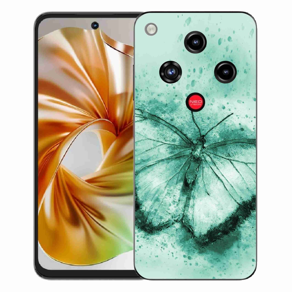 ZTE Nubia Focus 2 zselés tok mmCase - zöld pillangó
