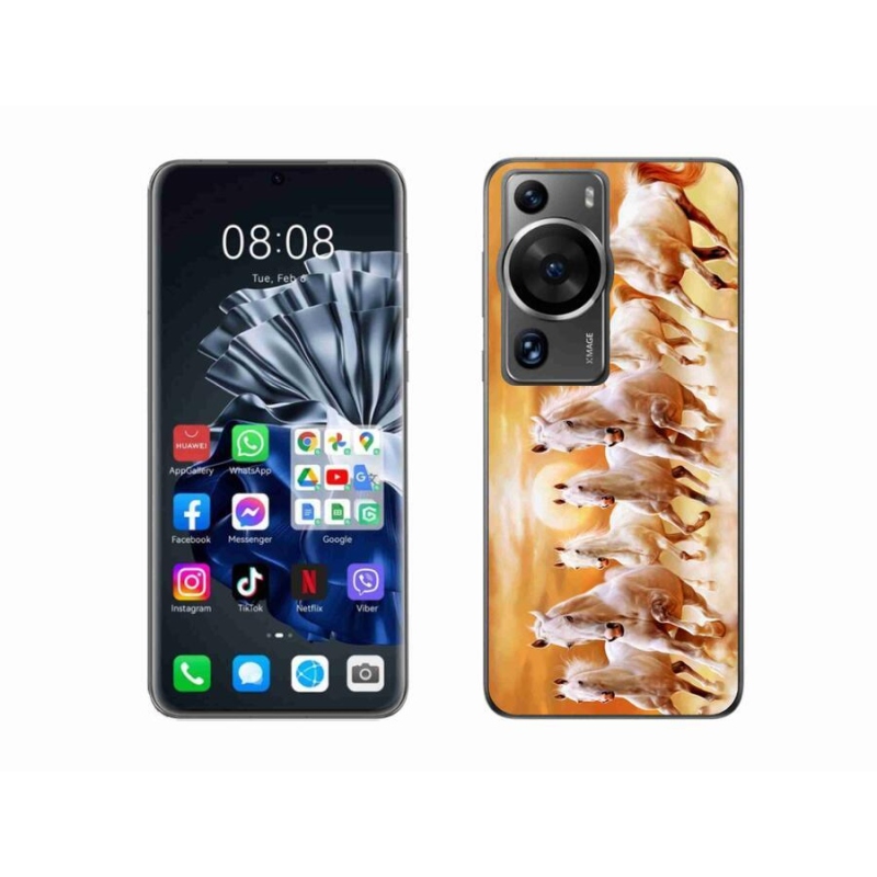 Gél tok mmCase a Huawei P60 Pro készülékhez - lovak 2