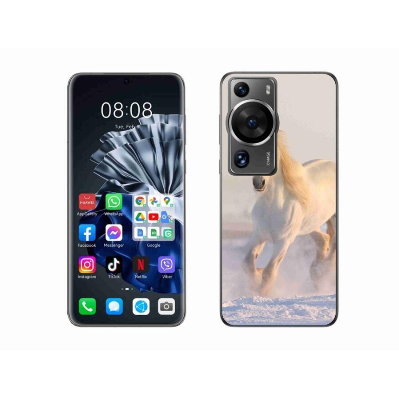 Gél tok mmCase a Huawei P60 Pro számára - ló a hóban