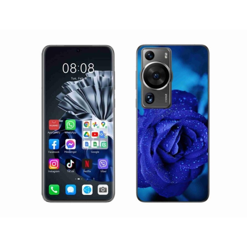 Gél tok mmCase a Huawei P60 Pro készülékhez - kék rózsa