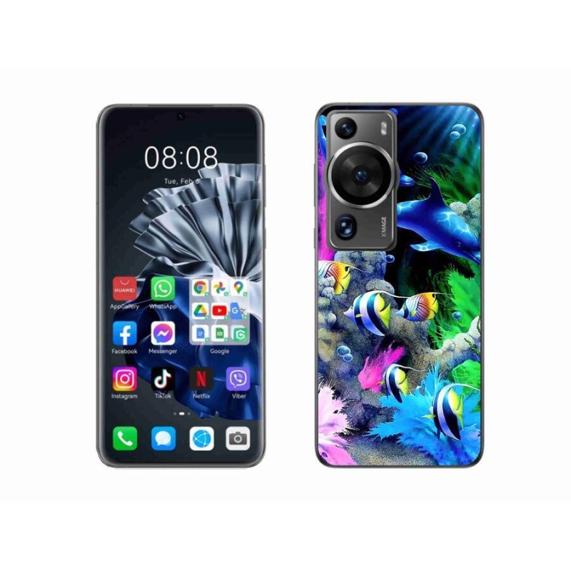 Gél tok mmCase a Huawei P60 Pro számára - tengeri világ