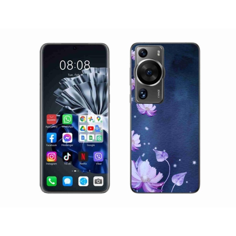 Gél tok mmCase a Huawei P60 Pro számára - hulló virágok