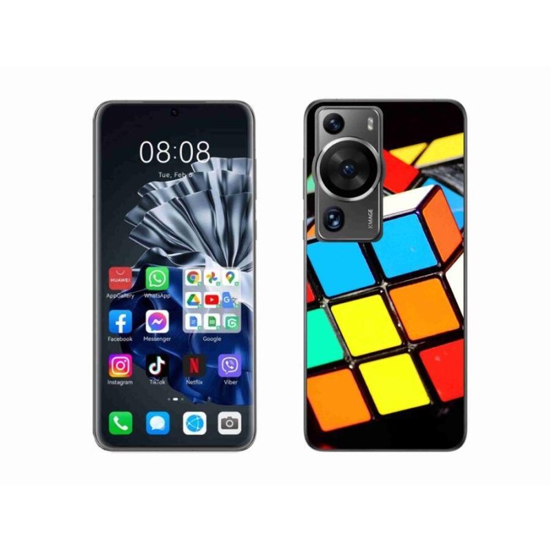 Gél tok mmCase a Huawei P60 Pro számára - Rubik kocka