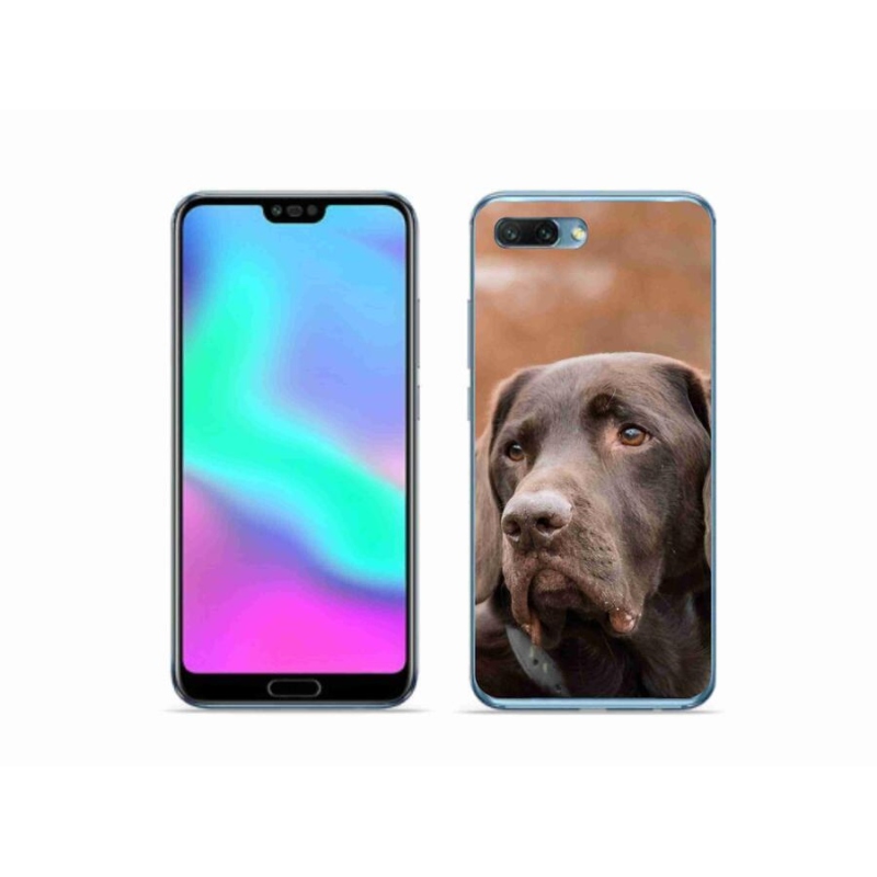 Gél tok mmCase a Honor 10 készülékhez - barna labrador