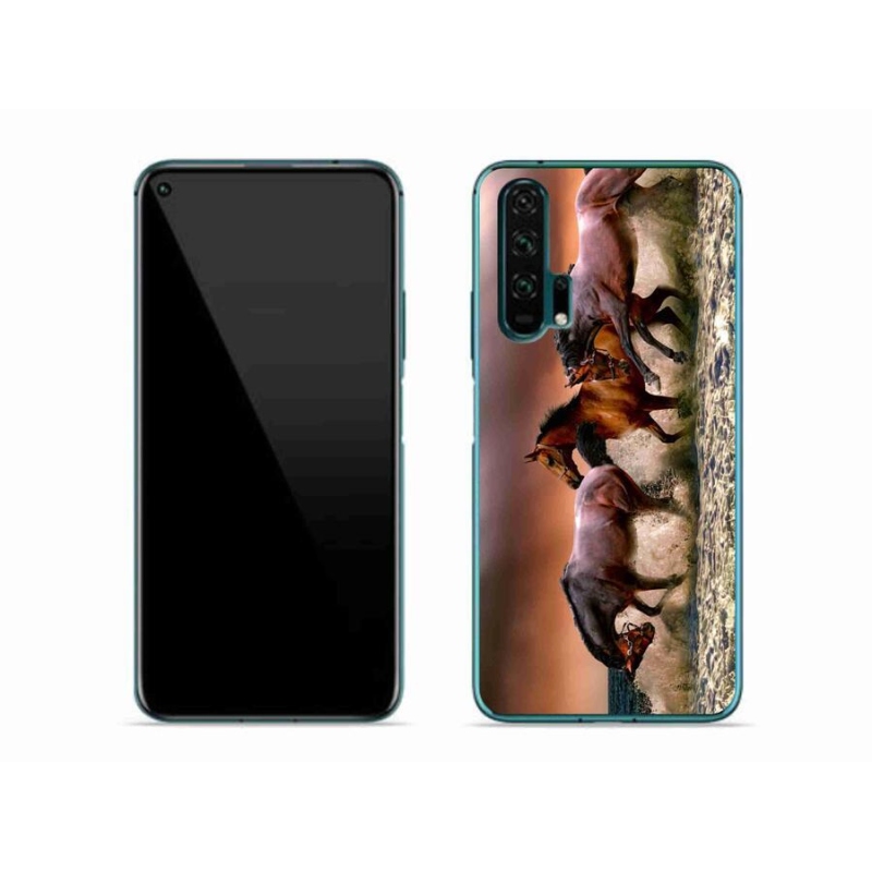 Gél tok mmCase a Honor 20 Pro számára - lovak 1