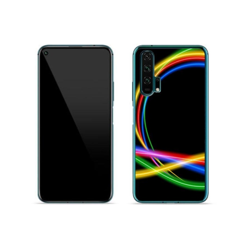 Gél tok mmCase a Honor 20 Pro számára - neon körök