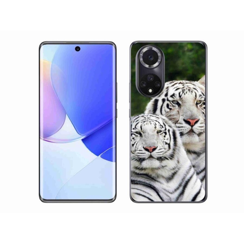 Gél tok mmCase a Honor 50-hez - fehér tigrisek