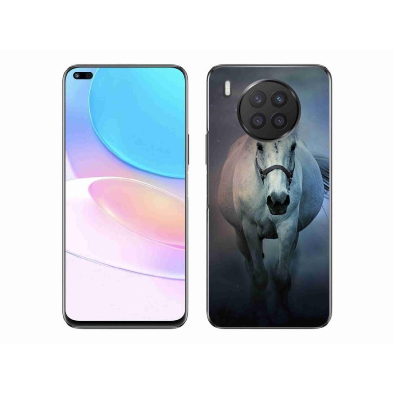 Gél tok mmCase a Honor 50 Lite készülékhez - futó fehér ló