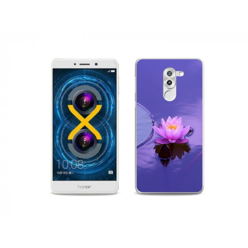 Gél tok mmCase a Honor 6X számára - virág a felületen