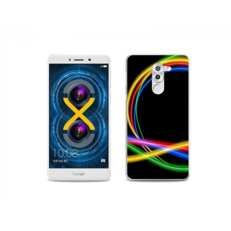 Gél tok mmCase a Honor 6X készülékhez - neon körök