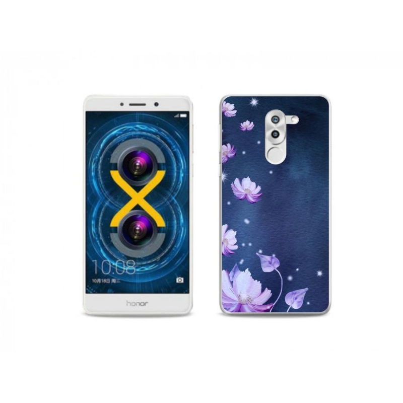 Gél tok mmCase a Honor 6X számára - hulló virágok