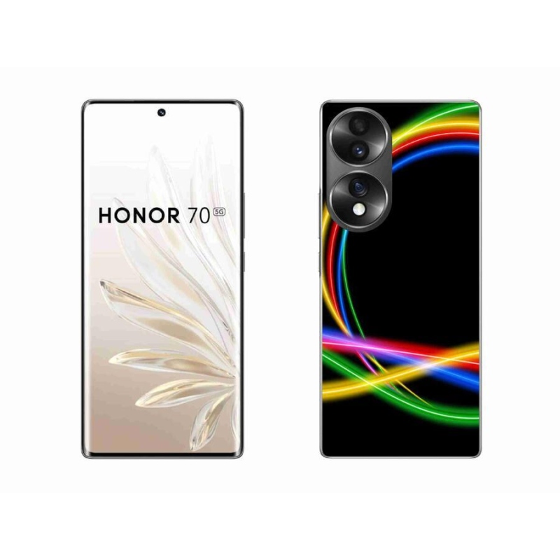 Gél tok mmCase a Honor 70 készülékhez - neon körök