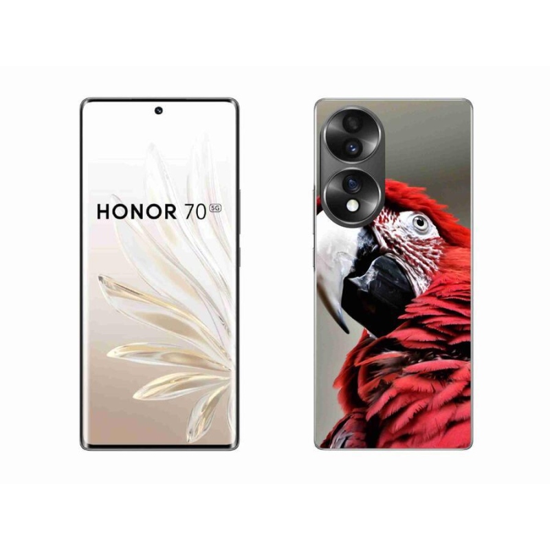 Gél tok mmCase a Honor 70-hez - papagáj ara piros