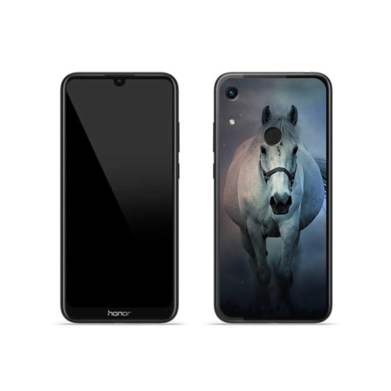 Gél tok mmCase a Honor 8A számára - futó fehér ló