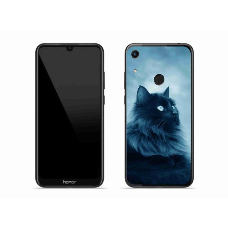 Gél tok mmCase a Honor 8A-hoz - fekete cat 1
