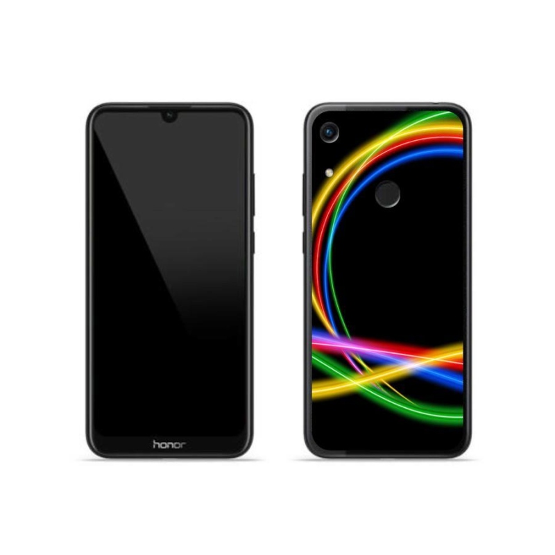 Gél tok mmCase a Honor 8A számára - neon körök