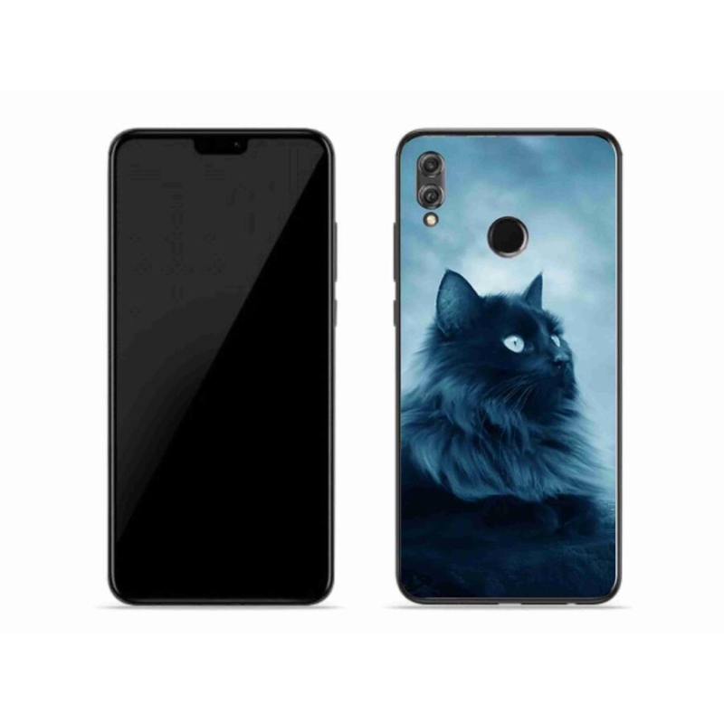 Gél tok mmCase a Honor 8X-hez - fekete macska 1